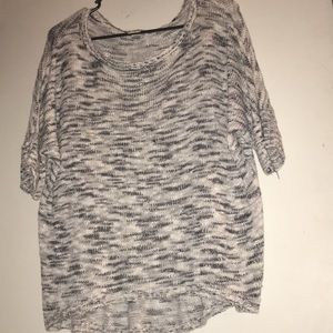 grey marled knit sweater